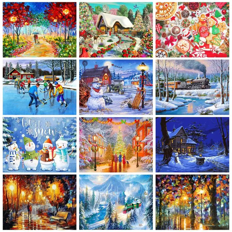 CHENISTORY 60x75cm Frame Painting By Numbers For Adults Children Figure Winter SceneryPaint By Number Home Wall Decor Crafts
CHENISTORY 60x75cm Frame Painting By Numbers For Adults Children Figure Winter SceneryPaint By Number Home Wall Decor Crafts