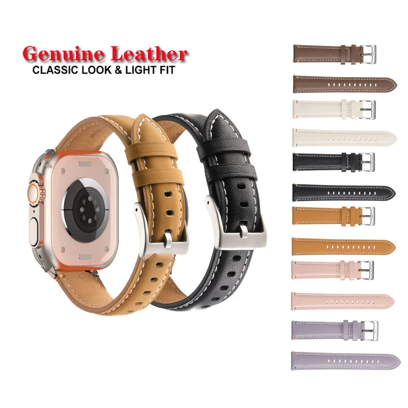 Solid Color Simple Top Leather Replacement Band Strap Compatible with For Apple Watch Series
Solid Color Simple Top Leather Replacement Band Strap Compatible with For Apple Watch Series