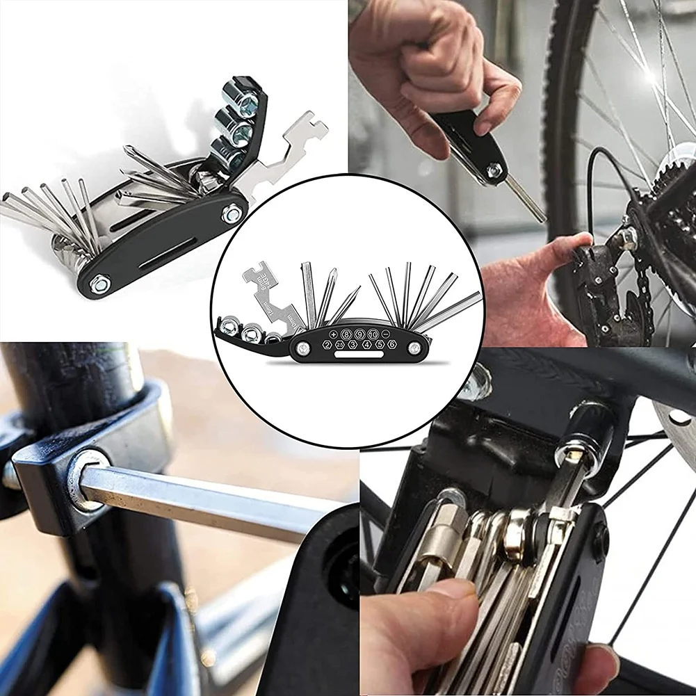AA90-Bicycle Repair Tool,16-In-1 Multi-Function Bicycle Saddle Bag With Repair Kit, Bicycle Light For Repair Bicycle Tool Kit
AA90-Bicycle Repair Tool,16-In-1 Multi-Function Bicycle Saddle Bag With Repair Kit, Bicycle Light For Repair Bicycle Tool Kit