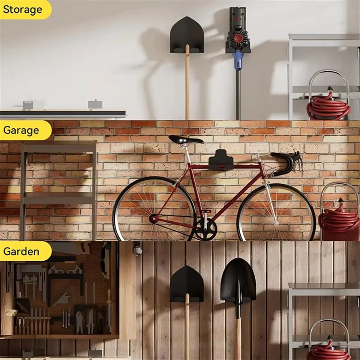 Garage Organizer Trimmer Rack Garden Tool Hanger Weed Whackers Holder Tool rack Metal
Garage Organizer Trimmer Rack Garden Tool Hanger Weed Whackers Holder Tool rack Metal