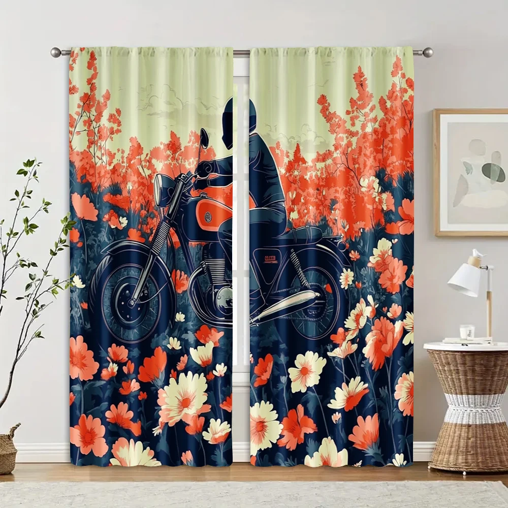 2 pcs, filtering curtains (excluding rods, non-movable, without batteries) Art Classic Modern Motorcycle for use in bedrooms and
2 pcs, filtering curtains (excluding rods, non-movable, without batteries) Art Classic Modern Motorcycle for use in bedrooms and