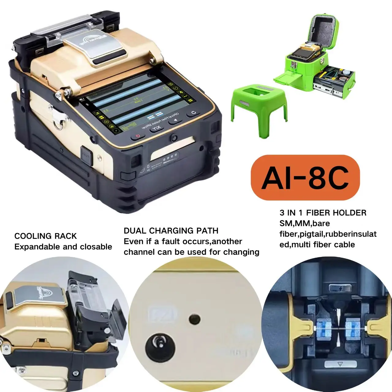 ZhuoShi AI-8C Fiber Optic Fusion Splicer 6-Second Rapid Splicing 7800mAh Long Battery Life Multi-Scenario Engineering Model
ZhuoShi AI-8C Fiber Optic Fusion Splicer 6-Second Rapid Splicing 7800mAh Long Battery Life Multi-Scenario Engineering Model
