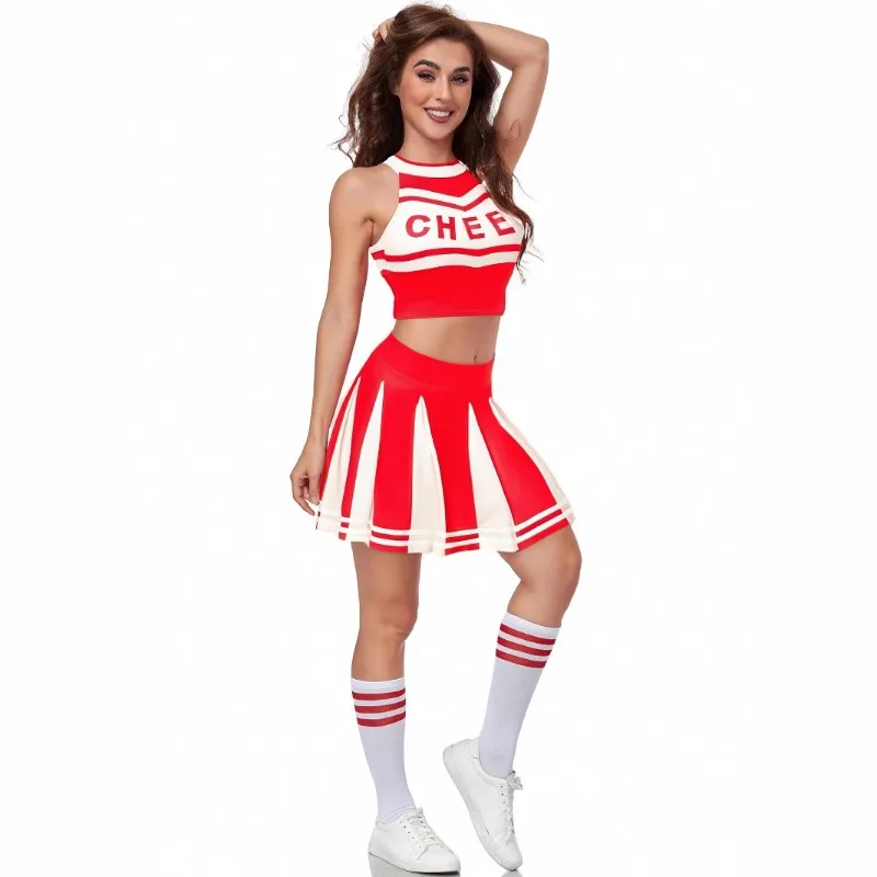 Cheerleader Costume Girls American European Style Cosplay Performance Outfit
Cheerleader Costume Girls American European Style Cosplay Performance Outfit