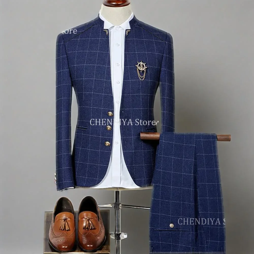 Standard Collar Men's Suits Classic Single Breasted Custom Made Outfits Blazers Gentleman Slim Wedding Groom Suit Jacket Pants
Standard Collar Men's Suits Classic Single Breasted Custom Made Outfits Blazers Gentleman Slim Wedding Groom Suit Jacket Pants