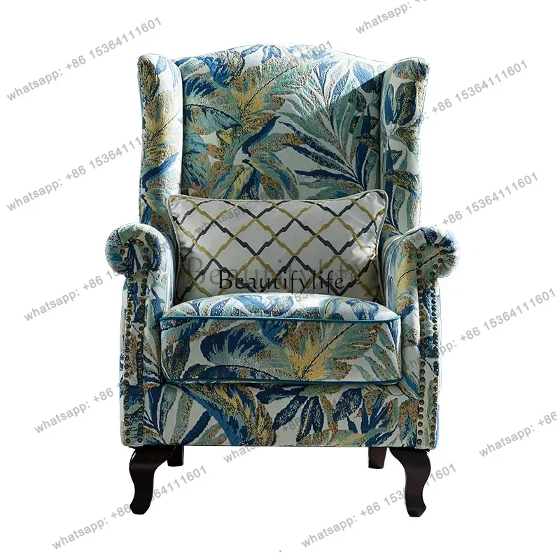 12American Style Tiger Chair Fabric High Back Single Sofa Chair Light Luxury Home Small Apartment
12American Style Tiger Chair Fabric High Back Single Sofa Chair Light Luxury Home Small Apartment