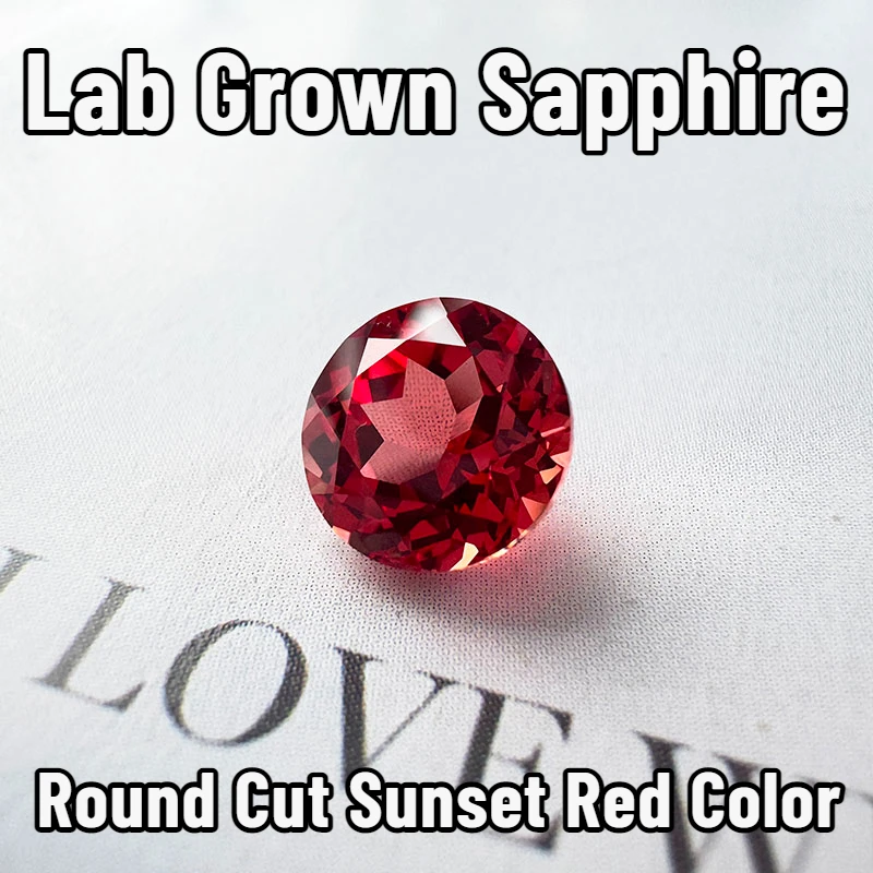 Lab Grown Sapphire Round Cut Sunset Red Color Gemstone Beads for DIY Jewelry Making Materials Selectable AGL Certificate
Lab Grown Sapphire Round Cut Sunset Red Color Gemstone Beads for DIY Jewelry Making Materials Selectable AGL Certificate