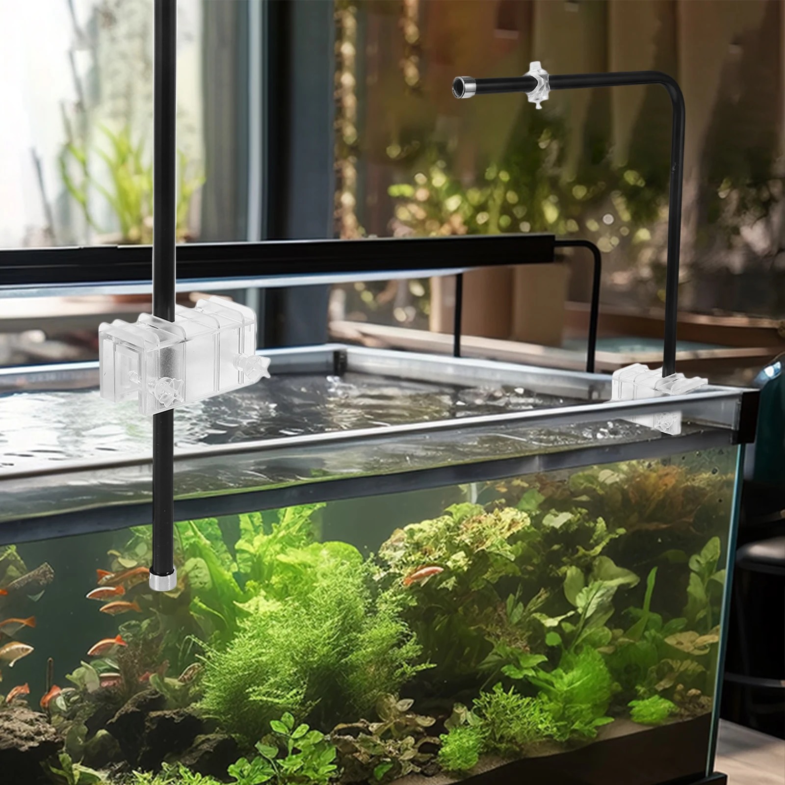 Fish Tank Light Bracket Aquatic Plant Lamp Holder Black 20mm Glass Clamp Adjustable L Shaped Single Arm Aluminum Aquarium
Fish Tank Light Bracket Aquatic Plant Lamp Holder Black 20mm Glass Clamp Adjustable L Shaped Single Arm Aluminum Aquarium