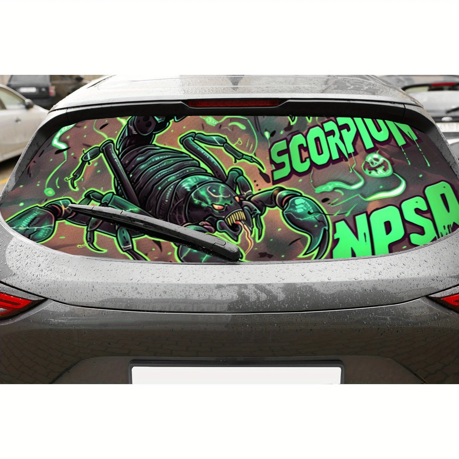 Киберпанк неоновый скорпион наклейка на заднее лобовое стекло автомобиля окно грузовика прозрачная перфорированная виниловая наклейка на заднее окно Self Adhesi
Киберпанк неоновый скорпион наклейка на заднее лобовое стекло автомобиля окно грузовика прозрачная перфорированная виниловая наклейка на заднее окно Self Adhesi