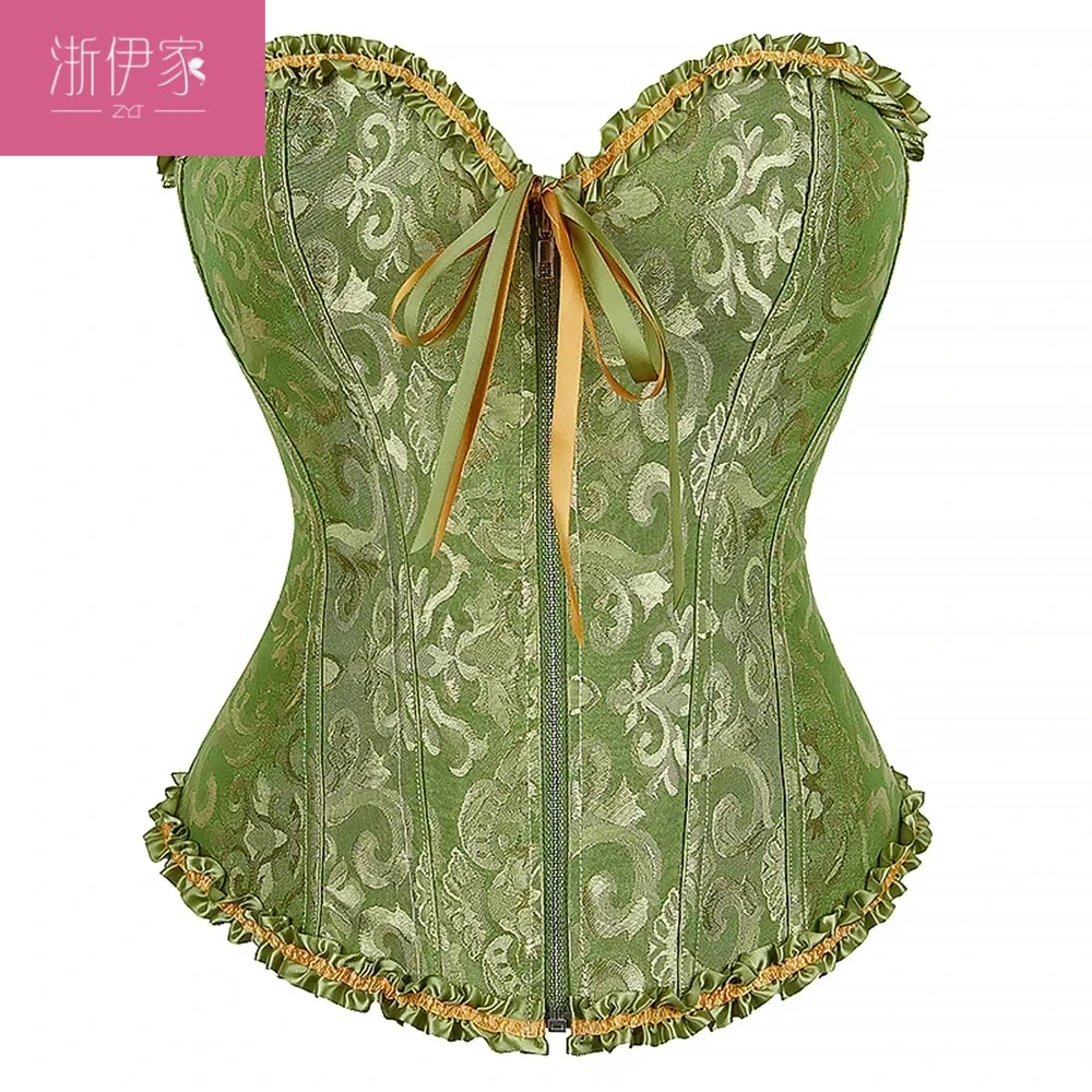 Women Corset Overbust Zipper Waist Bustier Top Black White Pink Beige Brown Red Green Blue Elegant Basques Corselet
Women Corset Overbust Zipper Waist Bustier Top Black White Pink Beige Brown Red Green Blue Elegant Basques Corselet
