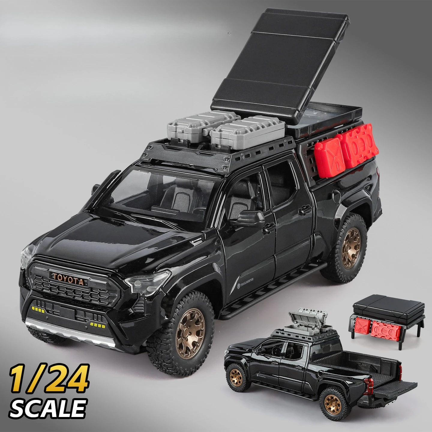 1:24 Tacoma Tent Edition, модель внедорожника из сплава, орнамент, игрушка, литая под давлением модель автомобиля из сплава, коллекционная модель
1:24 Tacoma Tent Edition, модель внедорожника из сплава, орнамент, игрушка, литая под давлением модель автомобиля из сплава, коллекционная модель
