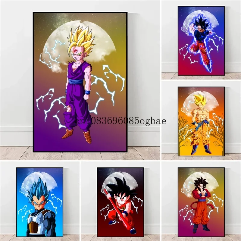 Classic Anime Canvas Painting Super Saiyan Goku Vegeta Gohan Poster Wall Art Print Dragon Ball Pictures Home Decor Bedroom Gift
Classic Anime Canvas Painting Super Saiyan Goku Vegeta Gohan Poster Wall Art Print Dragon Ball Pictures Home Decor Bedroom Gift