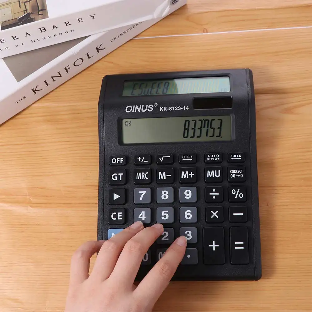 Multifunctional Solar Dual-Screen Calculator Efficient Calculation Stationery 14 Digits Calculator Practical Easy To Use
Multifunctional Solar Dual-Screen Calculator Efficient Calculation Stationery 14 Digits Calculator Practical Easy To Use