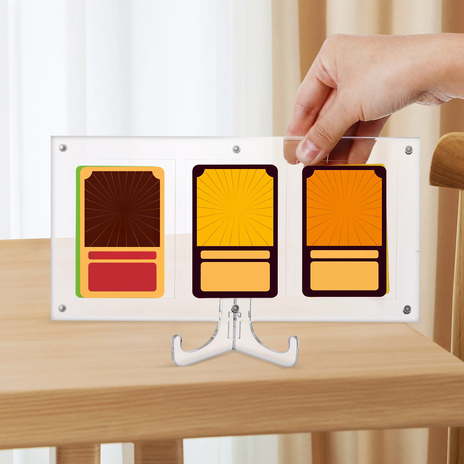 1Set Acrylic Triple Card Stand Display Sports Trading Business Cards Holder Easel Frame Support Baseball Card Display
1Set Acrylic Triple Card Stand Display Sports Trading Business Cards Holder Easel Frame Support Baseball Card Display