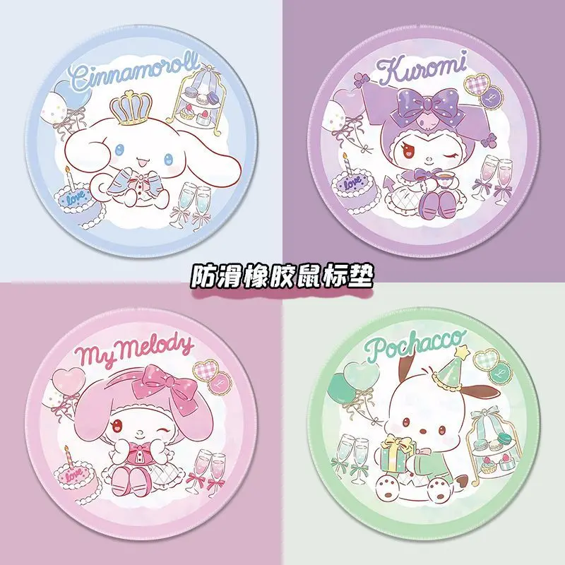 New Sanrio anime cartoon cute Melody Kuromi cinnamon roll office mouse mat round girl's home wrist guard soft desk mat high-end
New Sanrio anime cartoon cute Melody Kuromi cinnamon roll office mouse mat round girl's home wrist guard soft desk mat high-end