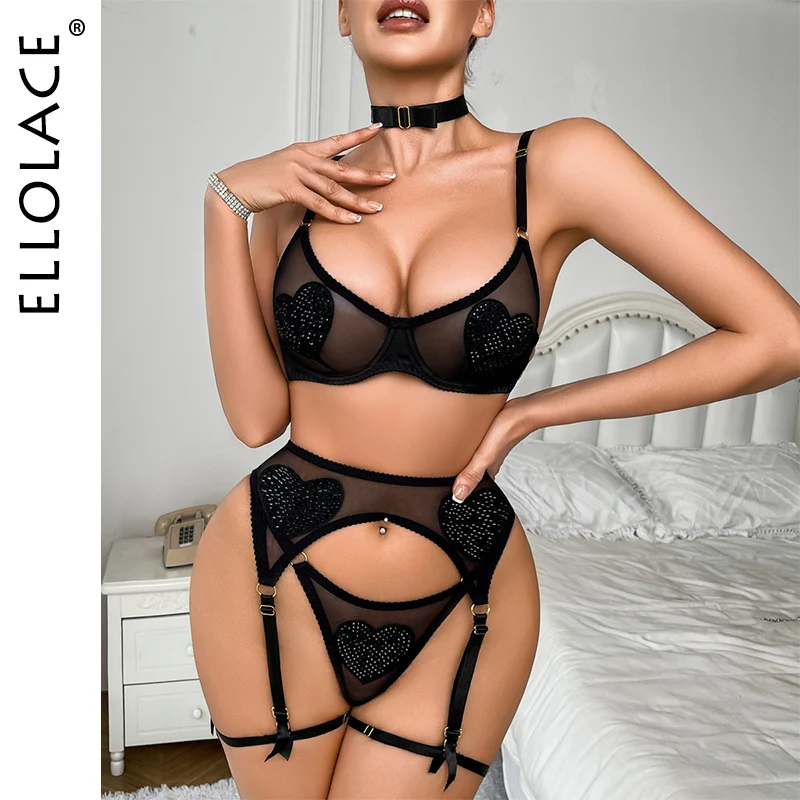 Ellolace Erotic Lingeries Sexy Hot HeartShaped Rhinestone Bra Hilitos Female Set Sissy See Through Adult Underwear Women Outfits
Ellolace Erotic Lingeries Sexy Hot HeartShaped Rhinestone Bra Hilitos Female Set Sissy See Through Adult Underwear Women Outfits