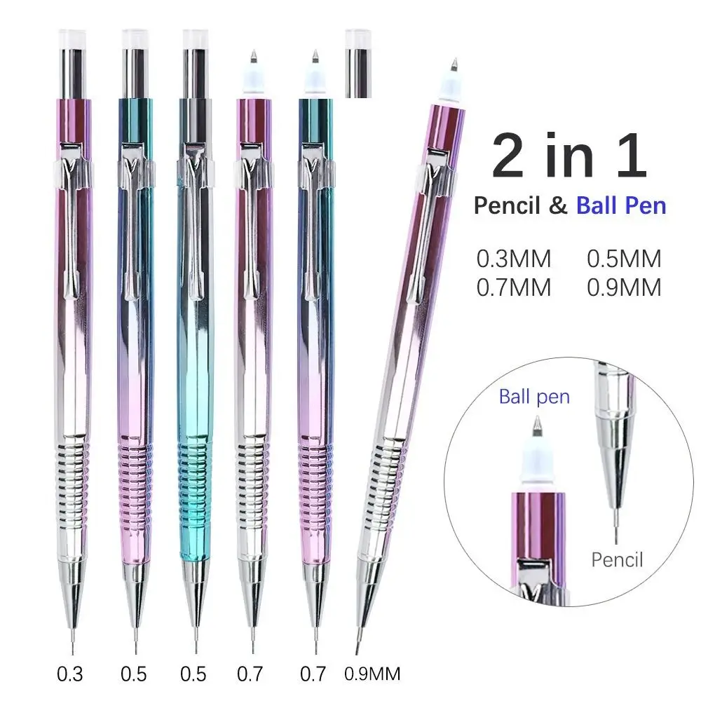 New Metal Mechanical Pencil Dual Head 2-in-1 Ballpoint Pen 0.5/0.7/0.3/0.9mm Multi-function Pen Gift
New Metal Mechanical Pencil Dual Head 2-in-1 Ballpoint Pen 0.5/0.7/0.3/0.9mm Multi-function Pen Gift