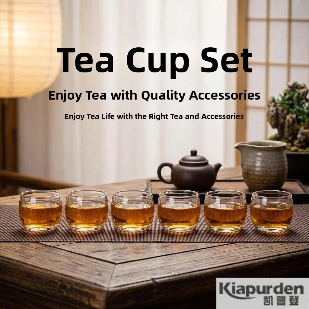 Thickened Glass Tea Cup Set Transparent Gongfu Tea Cup for Home Use Two-Ounce Small Wine Cup Crystal Glass Tea Set of Six
Thickened Glass Tea Cup Set Transparent Gongfu Tea Cup for Home Use Two-Ounce Small Wine Cup Crystal Glass Tea Set of Six