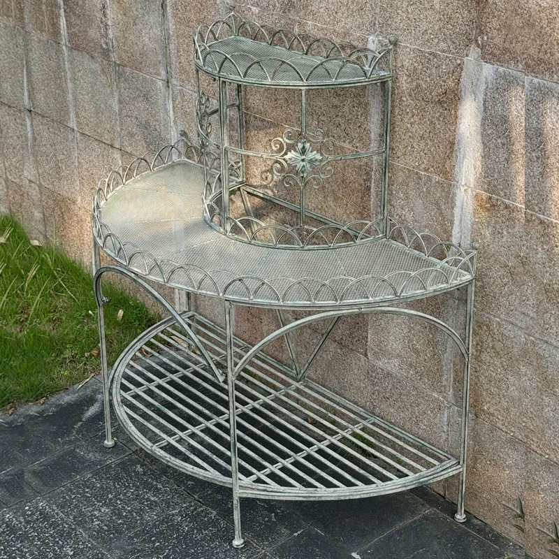 Ретро-подставка для цветов из кованого железа от пола до потолка, многоярусная полка для сада, террасы, двора, подставка для цветочных горшков для B&B.
Ретро-подставка для цветов из кованого железа от пола до потолка, многоярусная полка для сада, террасы, двора, подставка для цветочных горшков для B&B.