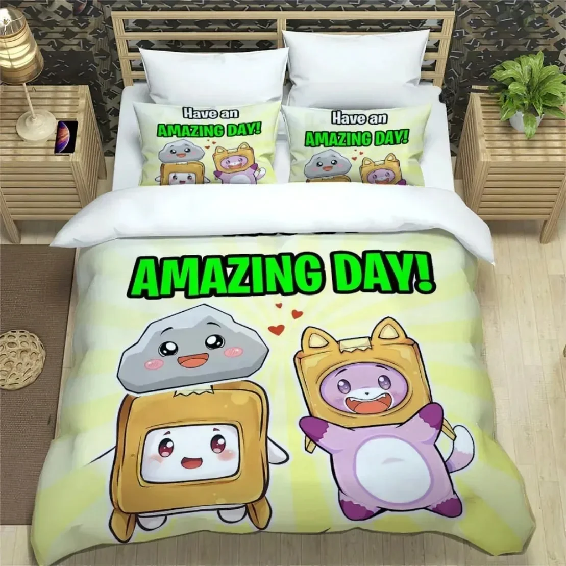 Cute L-Lankybox 3D NEW Duvet Cover Pillowcase Bedding Set Adult Boy Girl Bedroom Decoration Children Single Double Large
Cute L-Lankybox 3D NEW Duvet Cover Pillowcase Bedding Set Adult Boy Girl Bedroom Decoration Children Single Double Large