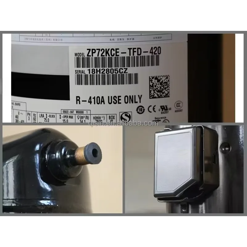 Copeland ZP182KCE-TFD-477 15HP Scroll Refrigeration Compressor for Cold Room & Central Air Conditioning R410A 380-460V
Copeland ZP182KCE-TFD-477 15HP Scroll Refrigeration Compressor for Cold Room & Central Air Conditioning R410A 380-460V