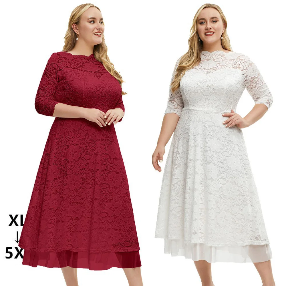 Big Size Long Evening Party Elegant Gown Korean Style White Dress Red Wedding Guest Dresses Classy Lace Church Clothes For Woman
Big Size Long Evening Party Elegant Gown Korean Style White Dress Red Wedding Guest Dresses Classy Lace Church Clothes For Woman