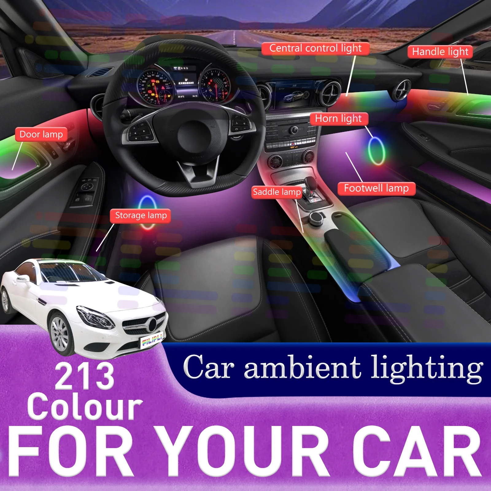 6/18 in 1 Acrylic Car Ambient Light RGB 64 213 Hue Batch Acrylic APP Streamer Mood Lamp Kit For Autos
6/18 in 1 Acrylic Car Ambient Light RGB 64 213 Hue Batch Acrylic APP Streamer Mood Lamp Kit For Autos