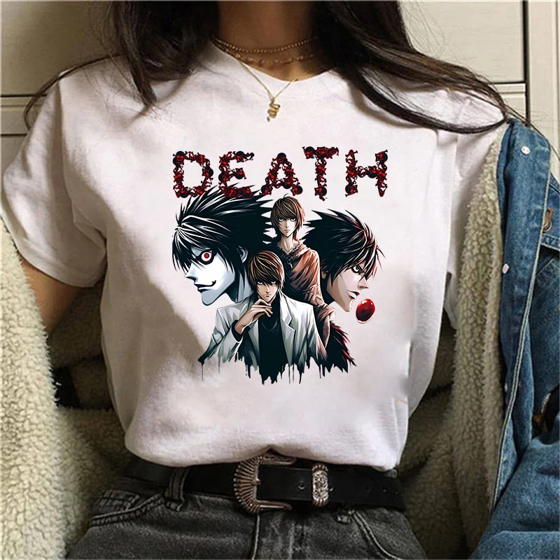 New Anime Death Note Print T Shirt Summer Casual Short Sleeve Tee Cute Loose T Shirts for Women Men
New Anime Death Note Print T Shirt Summer Casual Short Sleeve Tee Cute Loose T Shirts for Women Men