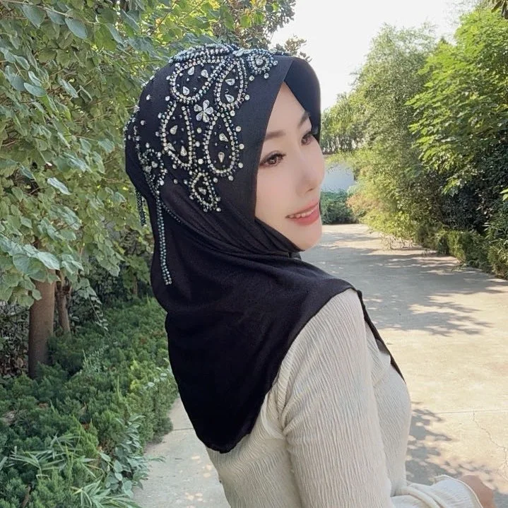 Africa Ethnic Hats Hijab for Women Luxury Tassels Party Caps Easy Wear Headwrap Diamonds Black Muslim Hijabs Cap Cozy Summer
Africa Ethnic Hats Hijab for Women Luxury Tassels Party Caps Easy Wear Headwrap Diamonds Black Muslim Hijabs Cap Cozy Summer