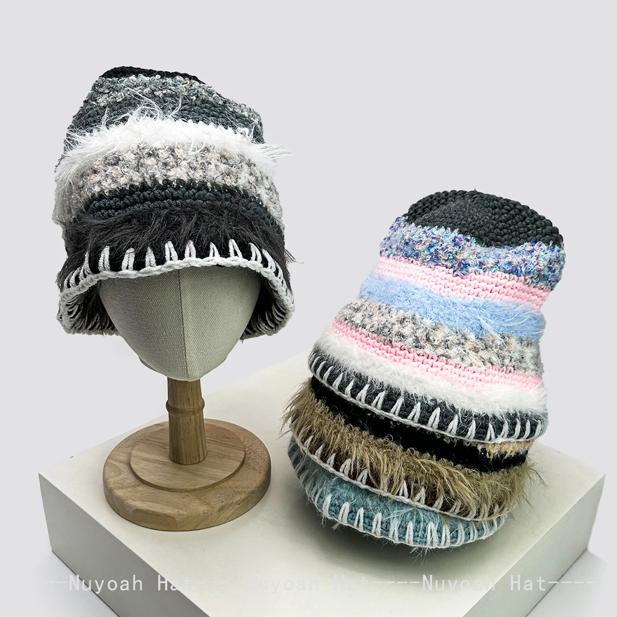New Women Korean Colorful Striped Plush Knitted Hats Warm Outdoor Fashion Retro Fisherman Hats Casual Versatile Color Block ins
New Women Korean Colorful Striped Plush Knitted Hats Warm Outdoor Fashion Retro Fisherman Hats Casual Versatile Color Block ins