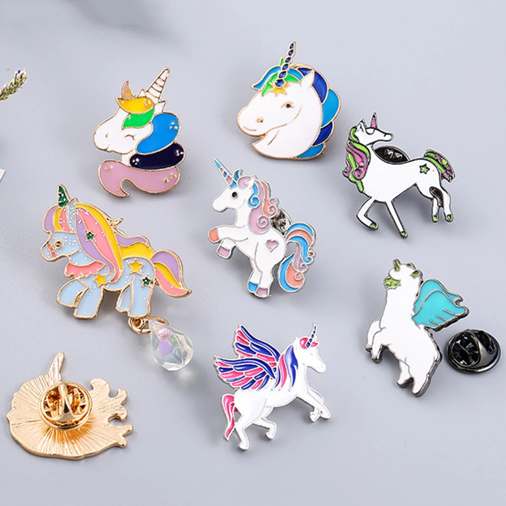 Lovely Colorful Unicorn Brooches Cartoon Flying Horse Lapel Pin Brooch Jewelry Alloy Clothing Accessories
Lovely Colorful Unicorn Brooches Cartoon Flying Horse Lapel Pin Brooch Jewelry Alloy Clothing Accessories