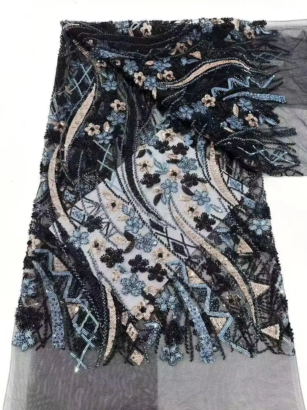 African Lace Fabric 2025 Sequins Beaded Groom Nigerian Bridal High Quality French Tulle Lace Fabric For Wedding Party Dresses
African Lace Fabric 2025 Sequins Beaded Groom Nigerian Bridal High Quality French Tulle Lace Fabric For Wedding Party Dresses