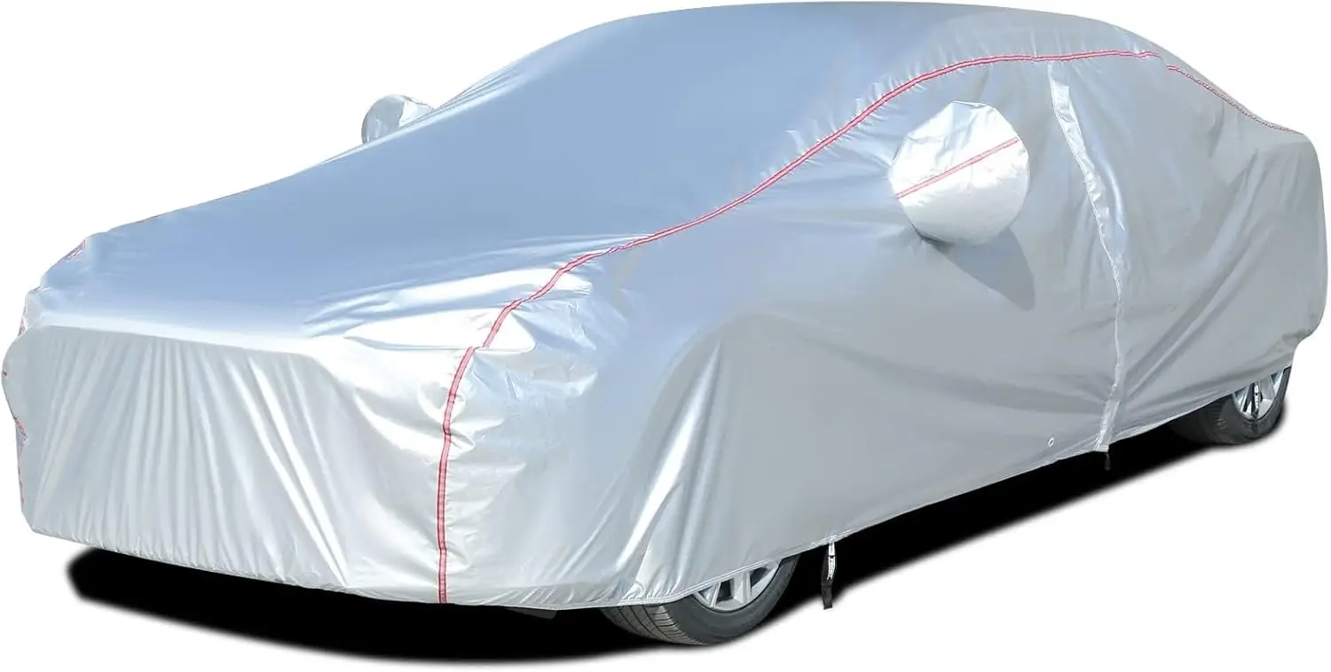 All Weather Car Cover for Sedan 170-190 inch, Waterproof with Lock & Door Zipper, Fits Tesla Model 3, Toyota Corolla, Honda Civic, Audi A3, Kia Stinger, Subaru Legacy
All Weather Car Cover for Sedan 170-190 inch, Waterproof with Lock & Door Zipper, Fits Tesla Model 3, Toyota Corolla, Honda Civic, Audi A3, Kia Stinger, Subaru Legacy
