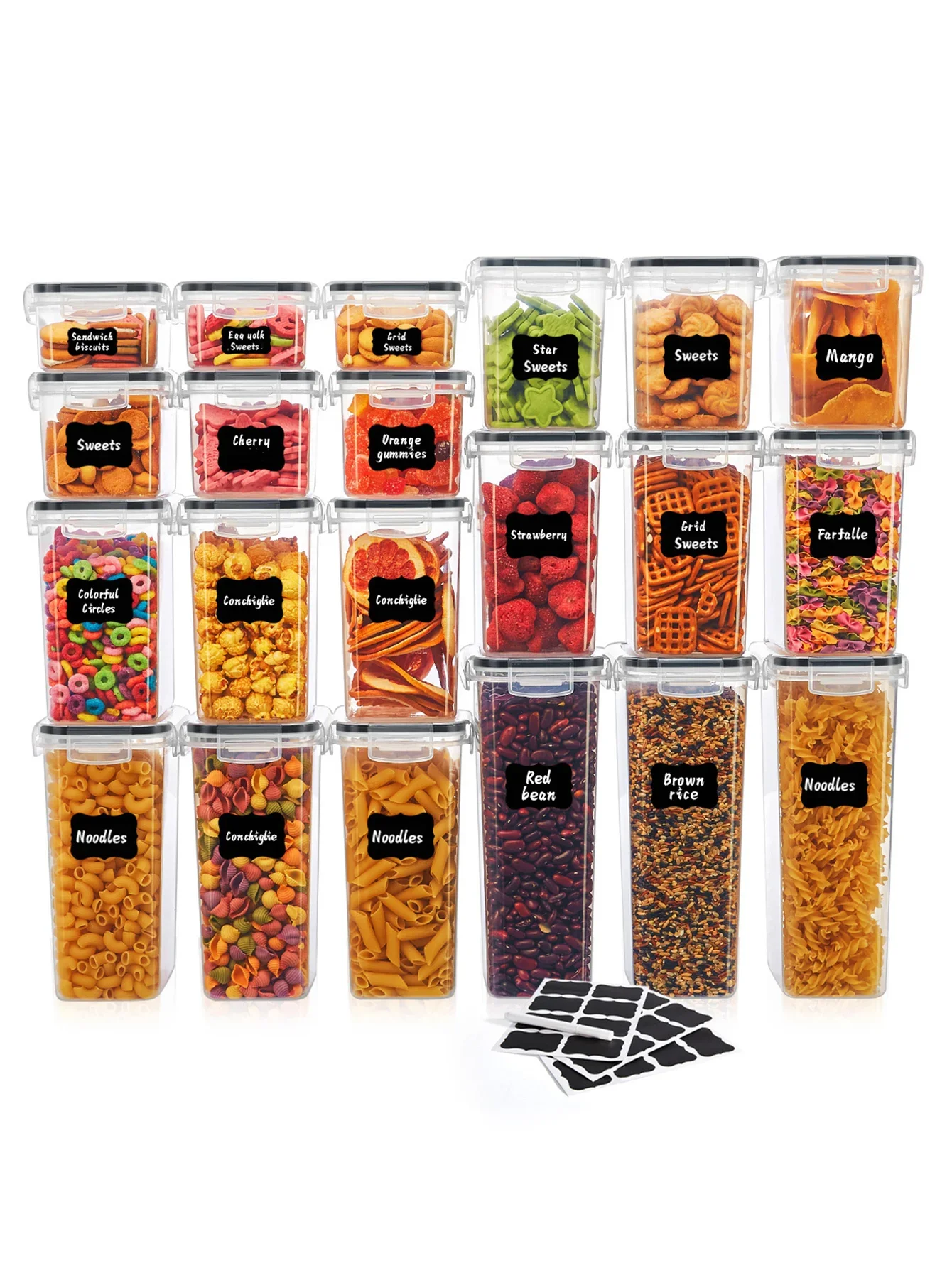 6pcs storage and organization,labeled and marked airtight food storage containers and condiment jars - keep grains, flour, salt,
6pcs storage and organization,labeled and marked airtight food storage containers and condiment jars - keep grains, flour, salt,