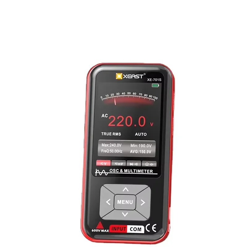 XEAST XE-701 Smart Home Portable Digital Oscilloscope High-Precision 9999 Counts 8-Bit Resolution 48MSa/s Sample Rate 999.9V
XEAST XE-701 Smart Home Portable Digital Oscilloscope High-Precision 9999 Counts 8-Bit Resolution 48MSa/s Sample Rate 999.9V