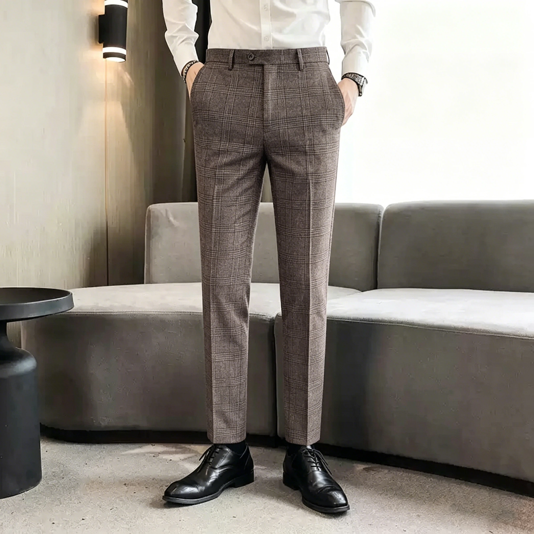 Boutique Classic Plaid and Striped Fashion Men's Casual Business Slim Suit Pants Groom Wedding Dress Trousers Party
Boutique Classic Plaid and Striped Fashion Men's Casual Business Slim Suit Pants Groom Wedding Dress Trousers Party