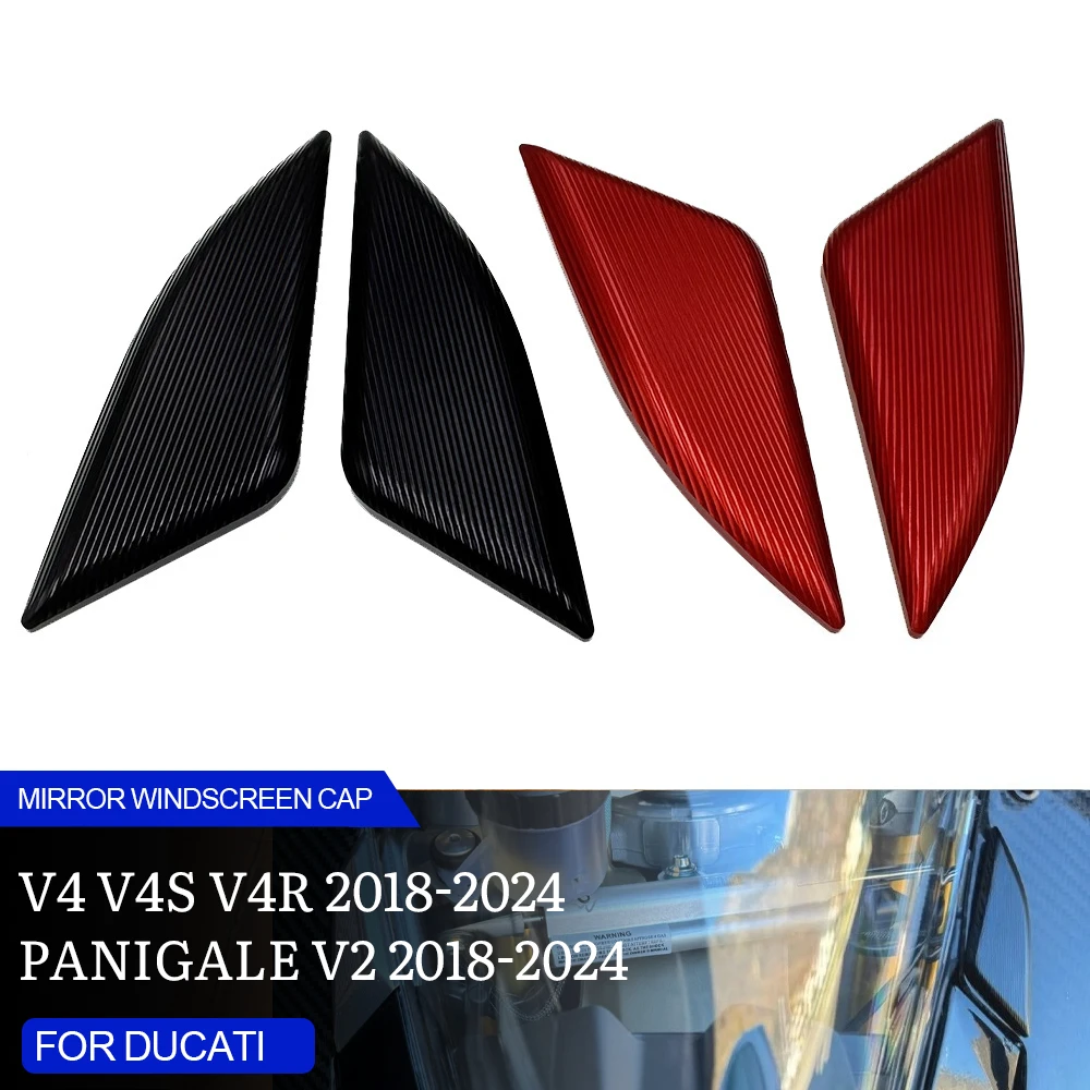 For Ducati Panigale V4 V4S V4R V2 2018-2024 Motorcycle CNC Windscreen Mirror Hole Cap Decorative Cover Accessories
For Ducati Panigale V4 V4S V4R V2 2018-2024 Motorcycle CNC Windscreen Mirror Hole Cap Decorative Cover Accessories