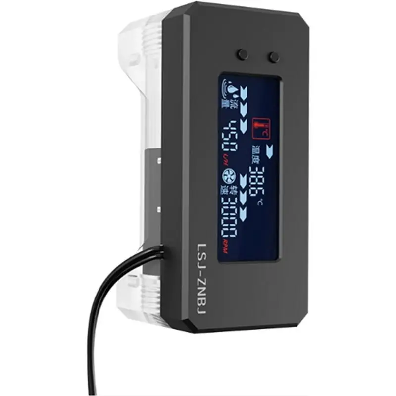 Freezemod High Temperature Monitoring LCD Alarm For PC Water Cooling System Flow Speed Liquid Stop Running Monitor LSJ-ZNBJ