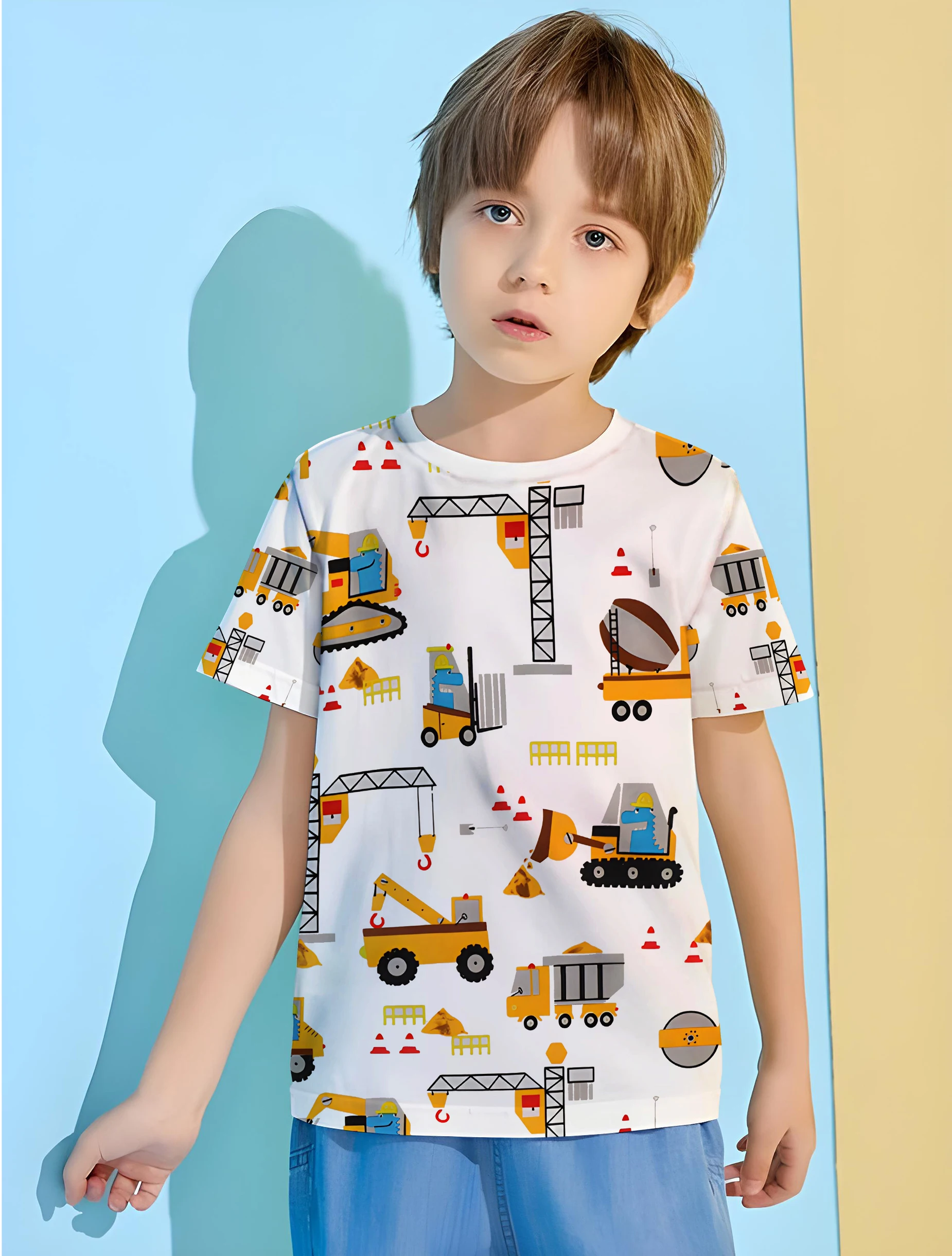 Excavator Cement Truck Kids T-shirts for Children Korean Children's Clothes 2024 Kids Spring Clothes Boy Child T Shirt Tops Top
Excavator Cement Truck Kids T-shirts for Children Korean Children's Clothes 2024 Kids Spring Clothes Boy Child T Shirt Tops Top
