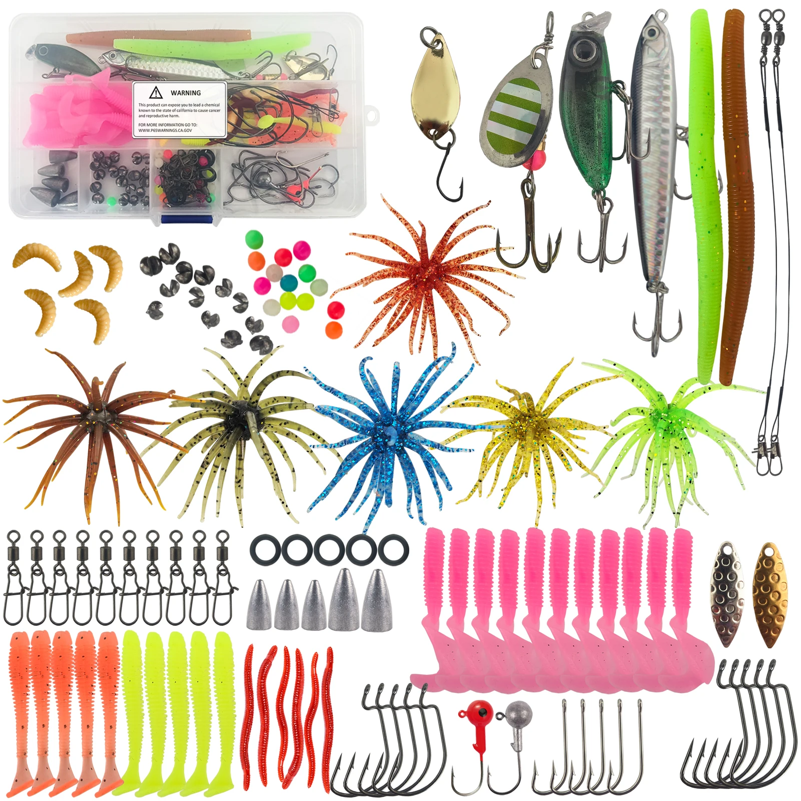FREE FISHER 120pcs/Box Bass Fishing Lures Kit,Sea Urchin Baits,Worms Crankhooks Swivels,Beads Fishing Weights Jigs Spinnerbaits
FREE FISHER 120pcs/Box Bass Fishing Lures Kit,Sea Urchin Baits,Worms Crankhooks Swivels,Beads Fishing Weights Jigs Spinnerbaits