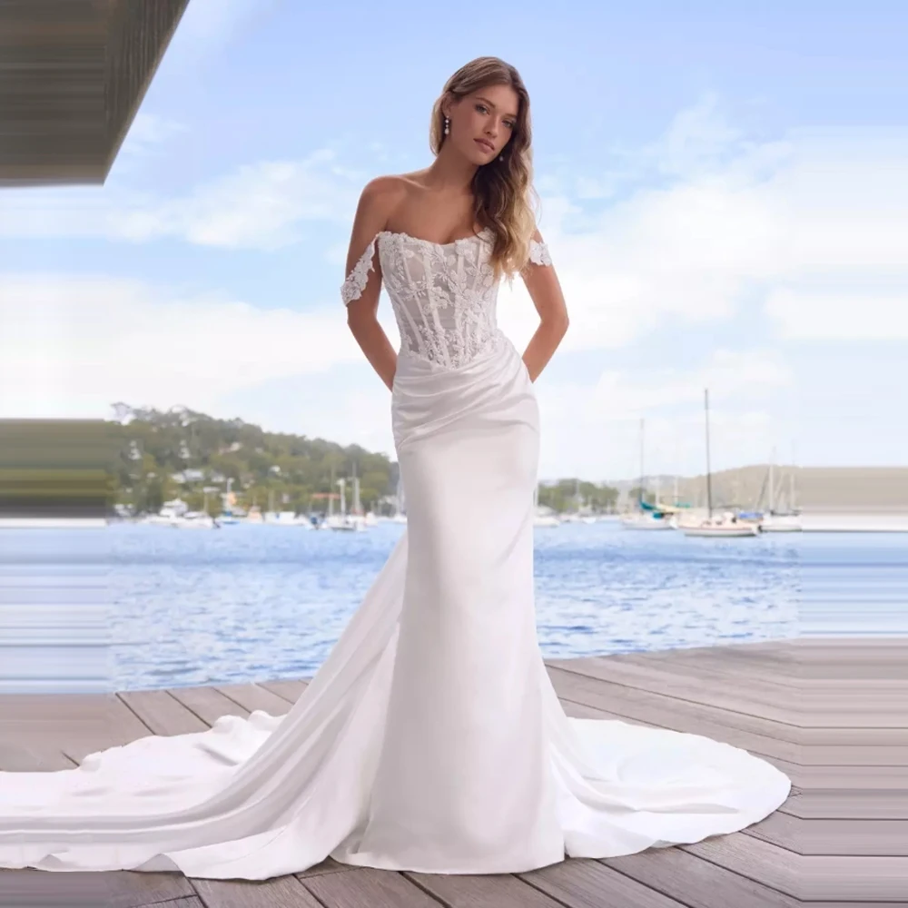 Sweetheart Collar Women Wedding Dresses Elegant Backless Tulle Mermaid Bridal Gowns Princess Ball Vestidos De Novia Customized
Sweetheart Collar Women Wedding Dresses Elegant Backless Tulle Mermaid Bridal Gowns Princess Ball Vestidos De Novia Customized