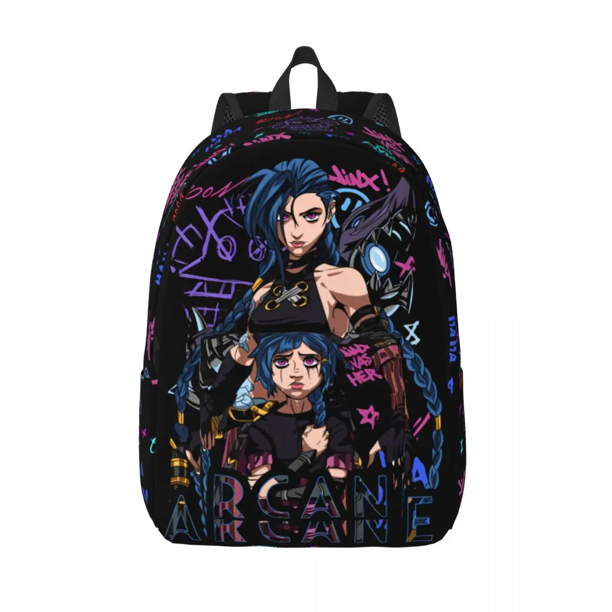 Arcane Anime Backpack for Men Women Fashion High School Business Daypack Jinx Monkey Graffiti College Canvas Bags Outdoor
Arcane Anime Backpack for Men Women Fashion High School Business Daypack Jinx Monkey Graffiti College Canvas Bags Outdoor