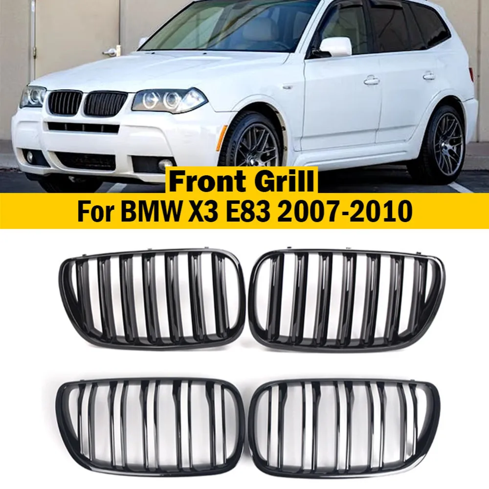Для BMW X3 E83 2007-2010: Передняя решетка радиатора (ноздри) в гоночном стиле, сетчатая, с двойными/одинарными ламелями, аксессуары для замены автомобиля
Для BMW X3 E83 2007-2010: Передняя решетка радиатора (ноздри) в гоночном стиле, сетчатая, с двойными/одинарными ламелями, аксессуары для замены автомобиля