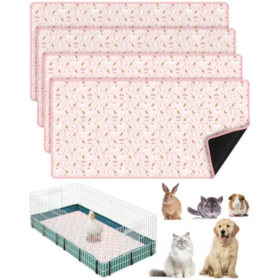 4 Packs Guinea Pig Cage Liners Washable Guinea Pig Pee Pads Non Slip Reusable Fast and Super Absorbent Bedding for Small Animal
4 Packs Guinea Pig Cage Liners Washable Guinea Pig Pee Pads Non Slip Reusable Fast and Super Absorbent Bedding for Small Animal