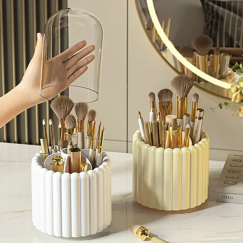 New 360° Rotating Makeup Brushes Holder With Lid Lipstick Organizer Cosmetic Make Up Storage Box Rotating Pencil Case Container
New 360° Rotating Makeup Brushes Holder With Lid Lipstick Organizer Cosmetic Make Up Storage Box Rotating Pencil Case Container