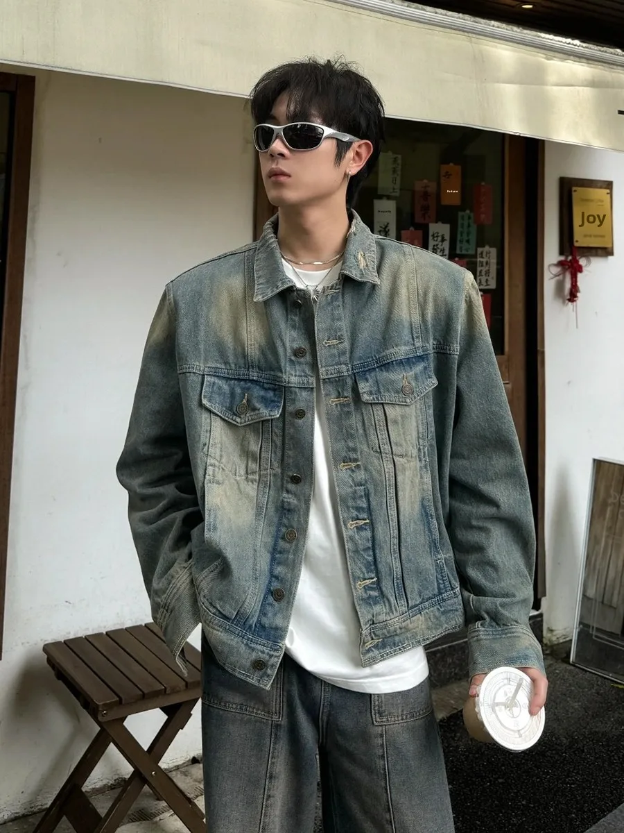 Blue ort Men's Denim Jaet Spring Autumn Waed American High Street Sle Casual Workwear Jaet Youthful Energy Trend
Blue ort Men's Denim Jaet Spring Autumn Waed American High Street Sle Casual Workwear Jaet Youthful Energy Trend