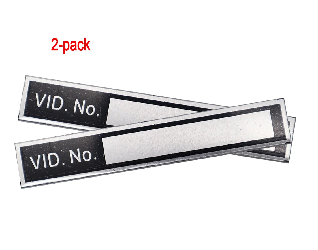 2-PACK VEHICLE TRUCK BOAT Trailer Blank VIN & Weight AXLE Chassis Plate 120mm x20mm Identification Number
2-PACK VEHICLE TRUCK BOAT Trailer Blank VIN & Weight AXLE Chassis Plate 120mm x20mm Identification Number
