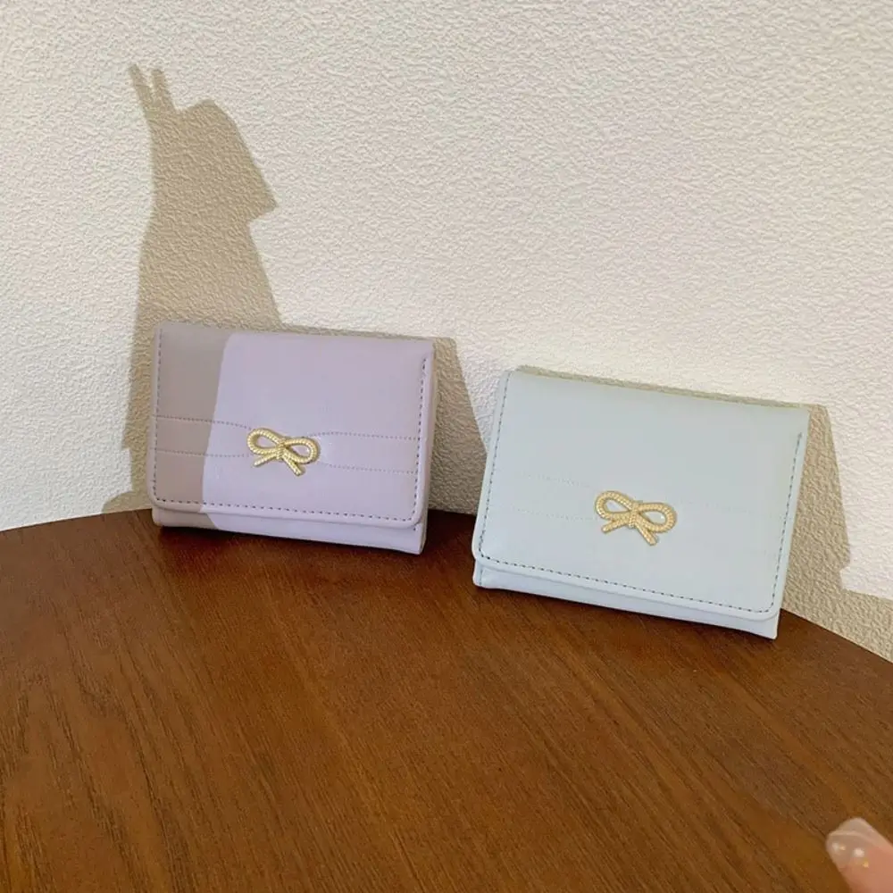 Korean Style Mini Portable Purse Bow Solid Color Student Simplicity Wallet Lightweight Multifunctional Portable Card Holder
Korean Style Mini Portable Purse Bow Solid Color Student Simplicity Wallet Lightweight Multifunctional Portable Card Holder