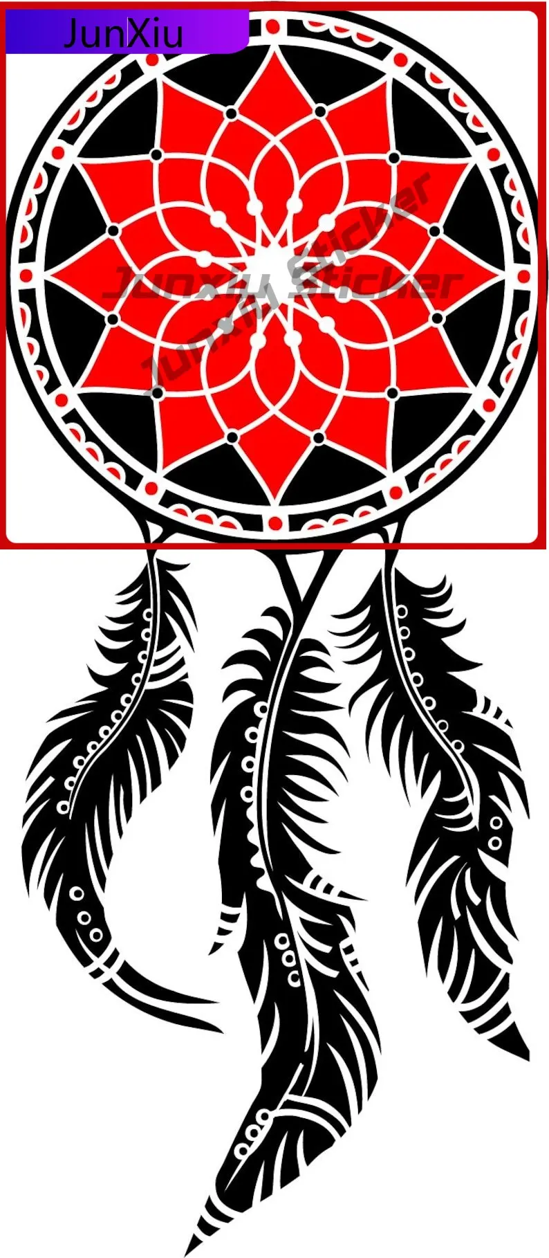 Dreamcatcher Native American Red Vinyl Sticker Waterproof Scratch-proof Car Decal Bumper Skateboard Suitcase Laptop Stickers Car
Dreamcatcher Native American Red Vinyl Sticker Waterproof Scratch-proof Car Decal Bumper Skateboard Suitcase Laptop Stickers Car