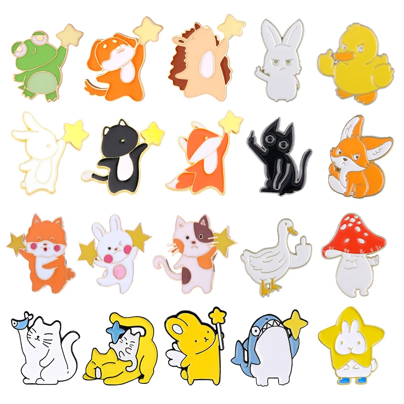 Creative Cartoon Animal Enamel Pin Rabbit Fox Bear Picking Star Brooch Cowboy Backpack Hat Childs Badge Accessories for Friends
Creative Cartoon Animal Enamel Pin Rabbit Fox Bear Picking Star Brooch Cowboy Backpack Hat Childs Badge Accessories for Friends