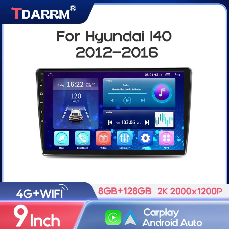 TDARRM For Hyundai I40 2012-2016 Car Radio Multimedia Video Player Navigation GPS Auto Stereo Android 13 2 Din Carplay DSP
TDARRM For Hyundai I40 2012-2016 Car Radio Multimedia Video Player Navigation GPS Auto Stereo Android 13 2 Din Carplay DSP